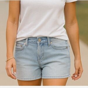 Seven7 Light Blue Soft Denim Shorts, Size 12